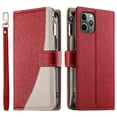 thumbnail image 1 of Funda cartera GANGXUN para iPhone 11 Pro , cuero PU con tarjetero, cremallera, correa de mano, soporte y protección 557°, 1 of 6