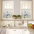 thumbnail image 4 of Botanical Flowers Kitchen Curtains and Valances Set, Rod Pocket Watercolor Wildflowers Tier Curtains 24 Inch Length, 3 Piece Retro Country Short Cafe Drapes Spring Floral Window Treatments Set, 4 of 6