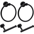 thumbnail image 1 of 1/2/4 Set of Toilet Paper Holder and Towel Ring, Sturdy Bathroom Hardware Set, Stainless Steel Hand Towel Holder and Towel Hanger with Hardware Pack, for Bathroom Kitchen, 1 of 8