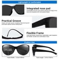 thumbnail image 6 of TINHAO Polarized Fit Over Glasses Sunglasses for Women UV Protection, Trendy Oversized Cat Eye Sunglasses for Driving Riding, 6 of 7