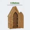 thumbnail image 4 of MCombo Waterproof Wooden Garden Storage Shed, 82.7" x 47.2" x 28.7", Natural, 4 of 7