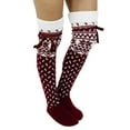 thumbnail image 2 of LYXSSBYX Fuzzy Socks for Women Hot Sale Clearance Women Christmas Warm Thigh High Long Stockings Knit Over Knee Socks, 2 of 6