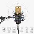 thumbnail image 3 of Podcast Equipment Bundle, BM-800 Mic Kit with Live Sound Card, Adjustable Mic Suspension Scissor Arm, Metal Shock Mount and Double-Layer Pop Filter for Studio Recording & Broadcasting (Gold), 3 of 9