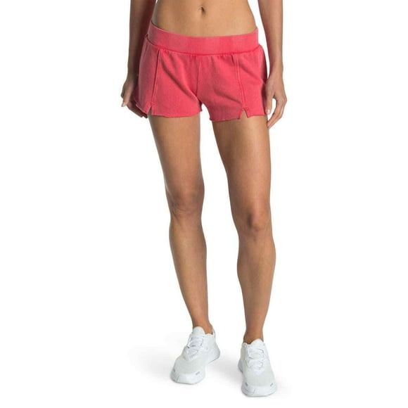 Z By Zella Embody Washed Knit Shorts In Red Hibiscus Size XL