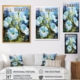 thumbnail image 4 of Designart "Dewy Blooms of Blue Morning Glory III" Floral Framed Wall Art - Traditional Blue Morning Glory Living Room Framed Canvas Art, 4 of 6