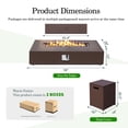 thumbnail image 3 of UPHA 56-inch Outdoor Propane Rectangle Fire Pit Table 50000 BTU Iron Gas FirePit for Outside Patio with Tank Cover, Removable Lid, Lava Rocks, Rain Cover, Brown, 3 of 10