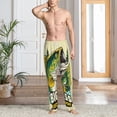 thumbnail image 2 of Logiee Bass Fish and Water Print Pajama Pants for Men,Men’s Pajama Bottoms,Mens PJ Pants with Pockets & Button Fly-3X-Large, 2 of 6