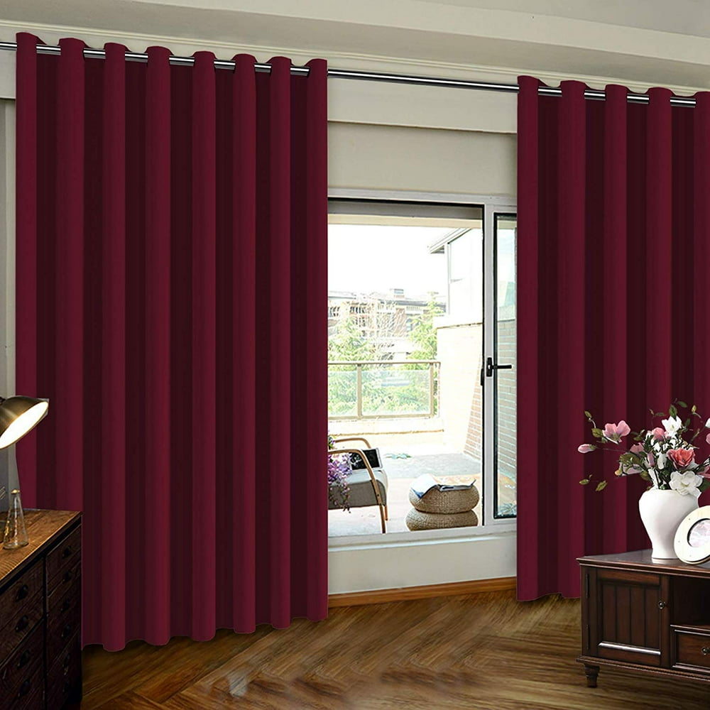 Patio Door Curtain Wide Width Drapes for Living Room Blackout Blinds