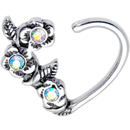 - Body Candy 316L Steel Right Ear Helix Tragus Cartilage Earring Aurora Rose Womens Body Jewelry 10mm
