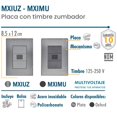 thumbnail image 2 of Timbre Modulo Placa Inoxium1ZOxford 4Pzas Timbre Zumbador 125-250VCA 50/60Hz Plateado/Oxford Acero Inoxidable/PC., 2 of 4