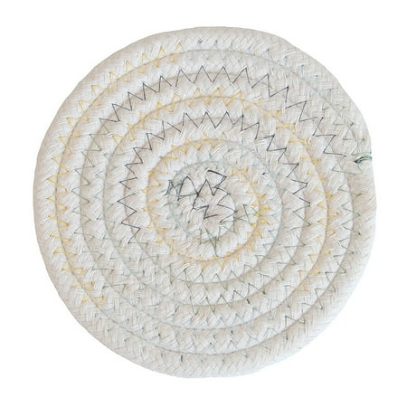 

Farfi Cup Mat Protective No Odor Cotton Rope Kitchen Dining Room Insulation Place Mat Home Decor for Restaurant (Mix Color 12cm)