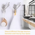 thumbnail image 3 of 1 gancho giratorio plegable para toallas, gancho de metal flexible, soporte para toallas de baño, colgador de ropa resistente para estante de pared de baño RV, níquel cepillado, 3 of 5