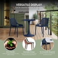 thumbnail image 4 of WestinTrends Playa Outdoor Stackable Modern Plastic Dining Chairs (Set of 2), Navy Blue, 4 of 13