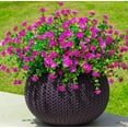 thumbnail image 5 of 12 Bundles Artificial Faux Flowers & Greenery Plants,Realistic UV-Resistant Plastic Shrubs Bushes for Indoor/Outdoor Decor - Home, Porch, Patio Garden (Fuchsia), 5 of 7