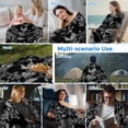 thumbnail image 5 of Black and White Floral Cooling Blanket,Lightweight Breathable Summer Throw Blanket with Double Sided Cold Effect,Modern Oil Painting Abstract Art Picnic Blankets Bed Sheet for Hot Sleepers 60"x80", 5 of 8