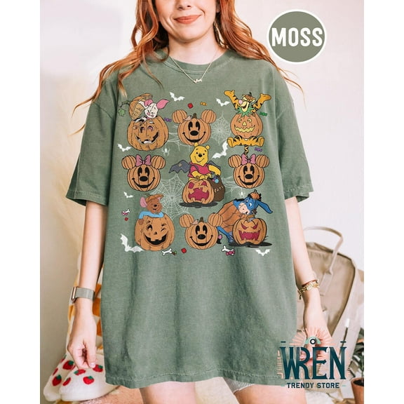 Vintage Winnie The Pooh Halloween Comfort Colors T-Shirt, Pooh Halloween, Pooh Halloween Family, Disneyland Halloween Trip Shirt