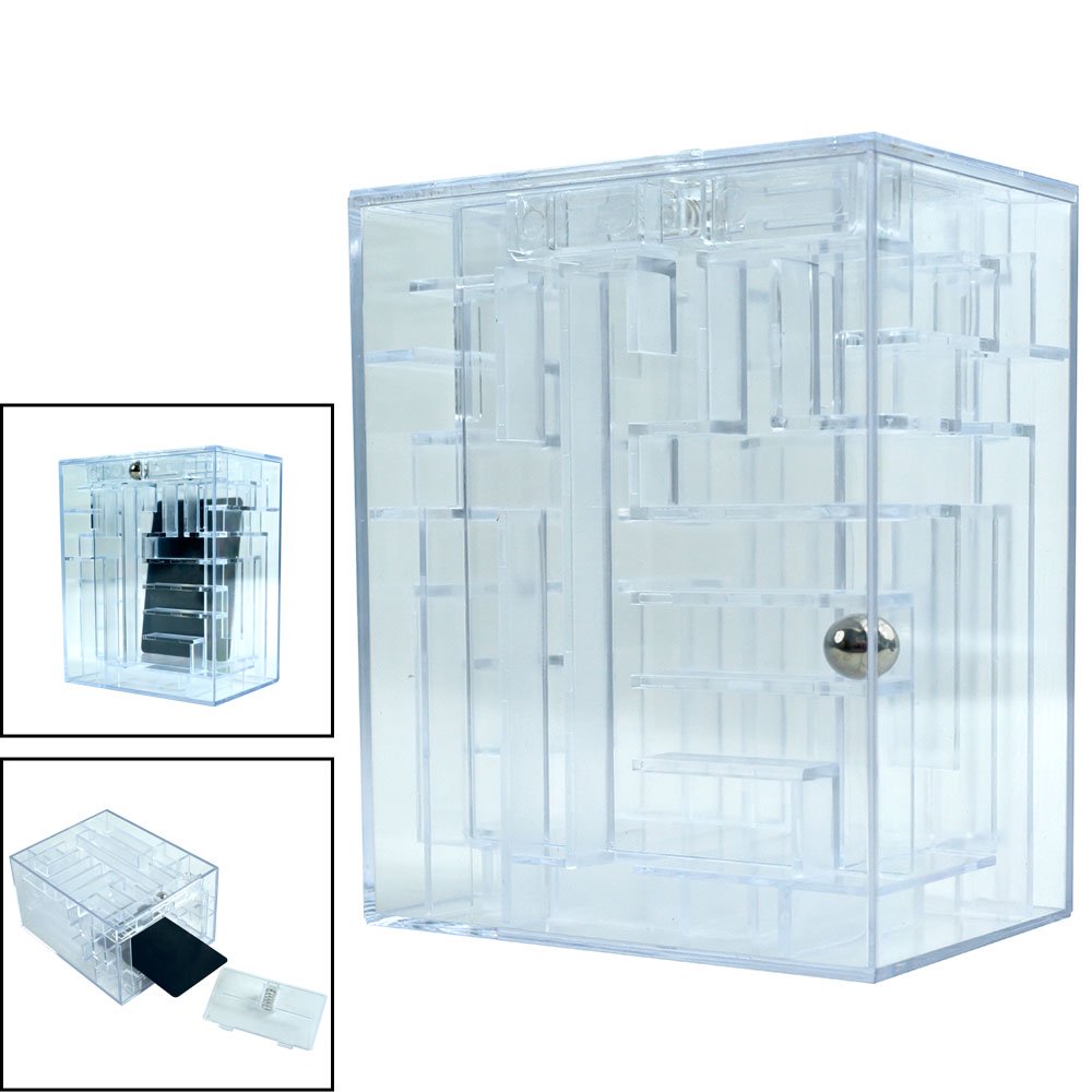 Maze Brainteaser Puzzle unlocks Gift Card Compartment by Hey! Play