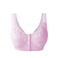 thumbnail image 1 of ManxiVoo Plus Size Supportive Tank Top Bra Front Closure Full Coverage Non Padded Comfort Underwire Free Design XL Size Pink, 1 of 9
