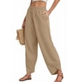 thumbnail image 2 of Fantaslook Capri Pants for Women Wide Leg Sweatpants Harem Palazzo Baggy Pants with Pockets, 2 of 7
