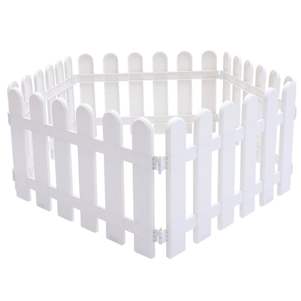 Valla de jardín duradera, valla decorativa para exteriores, borde de plástico para Patio, 5 uds.
