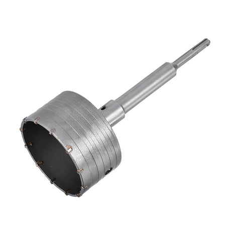 

Wall Hole Drill Bit 105mm Hole Saw Cutter 190mm Drilling Depth Round Shank with Connecting Rod for SDS X4 Impact Drill