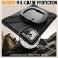 thumbnail image 4 of For Lenovo Tab M11/K11 LTE TB-330FU 11 inch Case, 360 Rotatable Handle Stand, Shoulder Strap, Drop-Proof Design, Black, 4 of 7