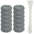 thumbnail image 1 of 12 Pack Washing Machine Lint Traps with 12 Nylon Cable Ties, Wobe Laundry Mesh Washer Sink Drain Hose Screen Filter the Laundry Water Lint Trap Snare Net Rustproof Lint Catcher, 1 of 6