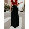 thumbnail image 4 of Jupe Longue Plissée Évasée en Chiffon Taille Haute pour Femmes, 4 of 5