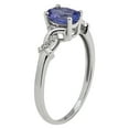 thumbnail image 2 of 10k White Gold Oval Tanzanite and Braided Diamond Accent Ring, 2 of 5