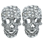 Skull Stud Earrings for Women Crystal Hypoallergenic Jewelry