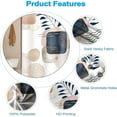 thumbnail image 4 of Abstract Boho Shower Curtain - Mid-Century Pink Navy Blue Neutral Palm Leaves Botanical, Modern Minimalist Waterproof Fabric, Includes Hooks, 72x72 Inch, Perfect for Artistic and Stylish Bathrooms, 4 of 6