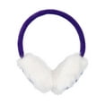 thumbnail image 2 of Thermal Insulated Soft Faux Fur Knit Winter Ear Warmers , Purple, 2 of 3