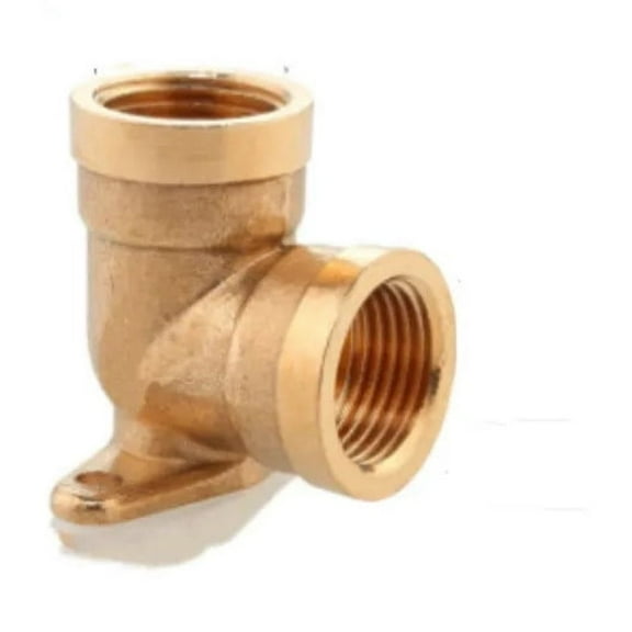 Brass 1/2" Female x 1/2" Male BSP Thread 90 Degree Elbow Can Fixed Water Pipe Connector Plumbing with Base Plate