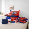 thumbnail image 6 of Homewish Teens Boys Sport Ice Hockey 7-Piece Twin Bedding Sets,Ball Game Bedding Comforter Set,Blue Red Breathable Sheet Sets,Breathable Home Decor,Reversible, 6 of 8