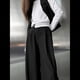 thumbnail image 4 of Pantalones de Trabajo para Mujer, de Pierna , de Vestir, de Cintura Alta, Informales, para Oficina y Negocios Negro M, 4 of 7