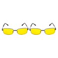 thumbnail image 1 of Minnieouse Night View Glasses Driving Eyeglasses Pocket Beach Sunscreen Eyewear Portable Sunshade Walking for Women Men negro 2piezas, 1 of 6