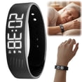 thumbnail image 3 of IP65 Waterproof Vibrating Alarm Wristband, Silent Wake Up Alarm Clock Watch for Heavy Sleepers Men Women (Black), 3 of 11
