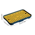 thumbnail image 4 of Yhmxh Drainable Bathroom Sink Tray, Countertop Organizer with Self-Draining Design, Multi-Use Kitchen Sponges Tray, Bathroom and Kitchen Soap Dish and Dispenser Tray for Toothbrush, Cup, Sponge, 4 of 7