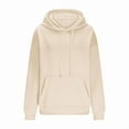 thumbnail image 3 of Aricy Womens Hoodies Pullover Plus Size Long Sleeve Casual Pullover Solid Hooded Oversized Sweatshirts Loose Fall Tunic Tops with Pocket, 3 of 6