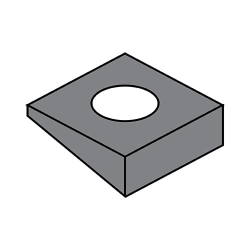 1 INCH Square Beveled Washer F 436 A 325 A 490 Plain (Pack Qty 150) BC-100WBF436-1