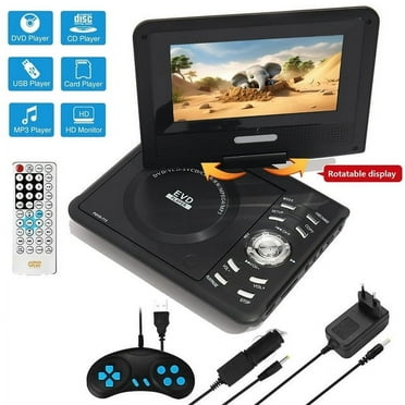 Wallfire 7.8" Portable DVD Player with 6.8" Swivel Screen, Car DVD Player with High Volume Speakers, with Gaming Capabilities, Support Sync TV, Remote Control, for USB/SD/AV/Audio/DVD