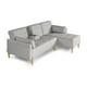 thumbnail image 4 of Sala Modular Reversible De Lino Gris Claro Modelo Carlton, 4 of 13