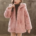 thumbnail image 4 of iEFiEL Kids Girls Thicken Faux Fur Coat Long Sleeve Hooded Winter Jacket Outerwear, 4 of 5