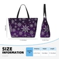 thumbnail image 4 of Disketp Snowflake Gradient Purple Bolsa de Playa de Gran Capacidad, Bolso Impermeable y a Prueba de Arena para Mujer, Ideal para Playa, Piscina y Natación, 4 of 7