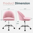 thumbnail image 2 of Furmax Indoor Skin Friendly Fabric 360 Degree Rotation Office Chair, Pink, 2 of 7