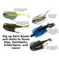 thumbnail image 5 of Harmony Fishing - Skirt Beads Quickly and easily add a skirt to your fishing lures/baits 8 Pack w/Skirts Green Pumpkin, 5 of 9