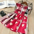 thumbnail image 4 of EYIIYE Robe de la Saint-Valentin pour Filles Manches Volantes Imprimé Cœur, 4 of 4