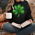 thumbnail image 6 of St. Patrick's Day Sweatshirt, Women Long Sleeve Round Neck Sweatshirt, Women's Casual St. Patrick's Day Printed Sweatshirts Tops Comfortable Crew Neck Long Sleeved Hoodie Sweatshirt, 6 of 6