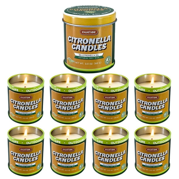 Vela de citronela Lomangdi, 90 ml, 9 unidades, con aroma a citronela