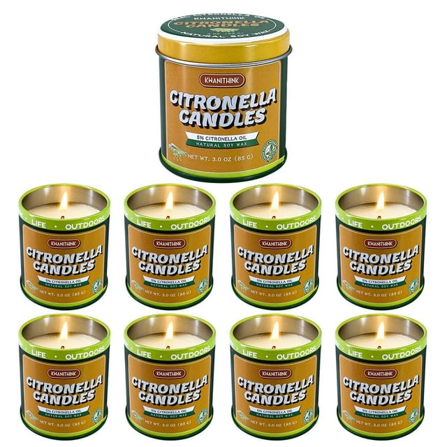 Vela de citronela Lomangdi, 90 ml, 9 unidades, con aroma a citronela